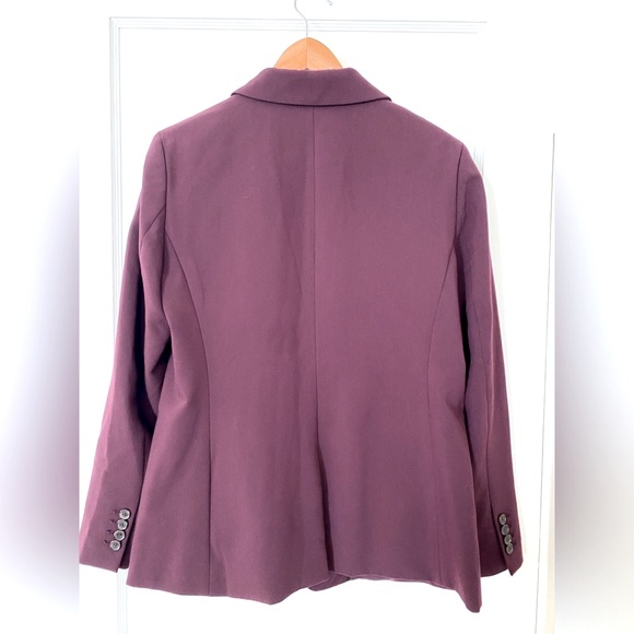 EUC Ann Taylor Factory plum purple blazer jacket contemporary 80’s look coat 12 - Picture 3 of 12
